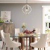 LNC Timeless 1-Light 16" Farmhouse/Rustic Small Lantern Chandelier, Rustic Bronze and Weathered White Wood Tone - 4 of 4