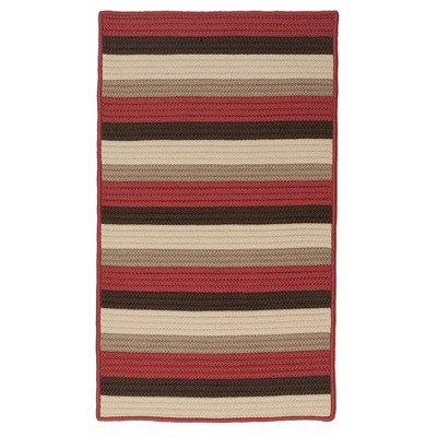 Colonial Mills Norwood Braided Rug, Red Brown 42"x66", Rectangle Shape