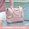 Travel Duffel Bag, Sports Tote Gym Bag, Shoulder Weekender Overnight Bag for Women,Pink - 3 of 4