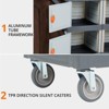 Janitorial Cart Cleaning Cart Heavy Duty 220LBS Capacity w/6 Silent Wheels & Storage Bags for Hotel Housekeeping Commercial Use - 4 of 4
