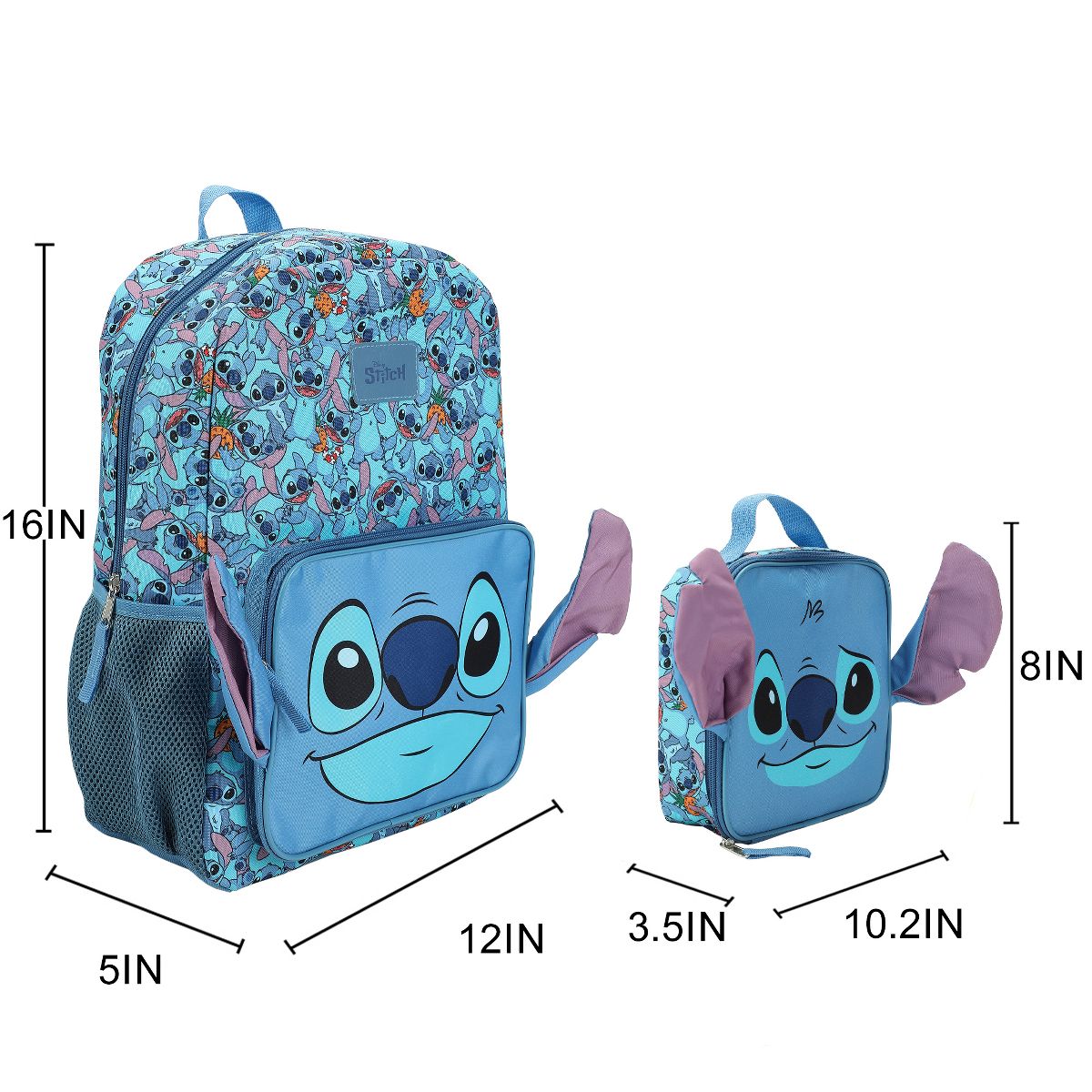 Disney Stitch Character Print 16" Backpack & Lunch Kit Value Set - thumbnail 4