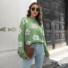 Garvee Women's Floral Sweaters Casaul Crewneck Long Sleeve Drop Shoulder Sweaters Pullover Tops - 2 of 4