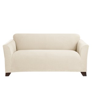 Stretch Morgan Loveseat Slipcover Ivory - Sure Fit