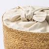 Braided Water Hyacinth Storage Basket with Fabric Tie Closure - XL - Cloud Island™ - 3 of 3