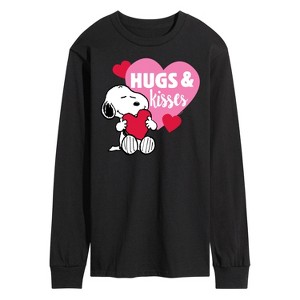 Men's - Peanuts - Snoopy Hugs And Kisses Long Sleeve Graphic T-Shirt - 1 of 4