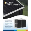 Outdoor Metal Storage Shed, Weatherproof Garden Tool Shed with Lockable Doors, Utility Tool Storage Shed with Open Shelves - 3 of 4