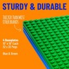 Strictly Briks Classic Baseplates, For Building Bricks, Bases for Tables, Mats, Blue and Green, 4 Pack, 10x10 Inches - 2 of 4