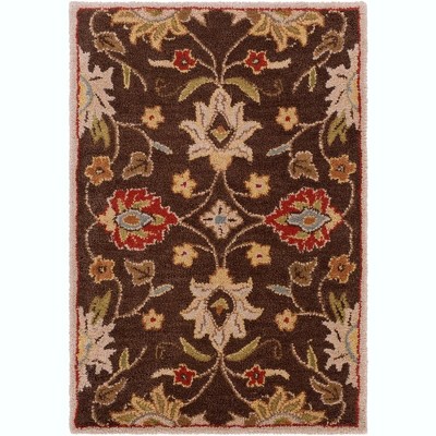 Mark & Day Eckville 2'x3' Rectangle Tufted Indoor Area Rugs Dark Brown: Wool, Stain-Resistant, Traditional, Handmade