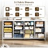 Homhougo 63" W Dresser Tv Stand for 65 70 75 Inch Tv, 14 Drawer for Bedroom with Power Outlets, Large Long Fabric Dresser Entertainment Center, White - 4 of 4