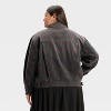 Women's Denim Oversized Trucker Jacket - Wild Fable™ Black Wash - 2 of 4