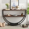 NicBex 48"Console Table with Open Storage Shelf Industrial Entryway Table with Demilune Shape for Hallway,Living Room - 2 of 4