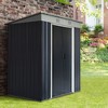 NicBex Metal Outdoor Storage Shed with Double Sliding Doors and 2 Air Vents for Garden,Patio,Backyard - 2 of 4