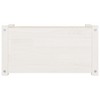 vidaXL Solid Pinewood Garden Planters, Set of 2 - Large, Durable Wooden Flower Box, White - for Outdoor Gardening - 4 of 4