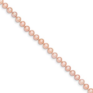 Black Bow Jewelry 4-5mm, Pink FW Cultured Pearl & 14k Yellow Gold Clasp Necklace - 1 of 4