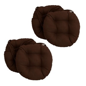 Blazing Needles, 16-inch Spun Polyester Solid Outdoor Round Tufted Chair Cushions (Set of 4) - 1 of 1