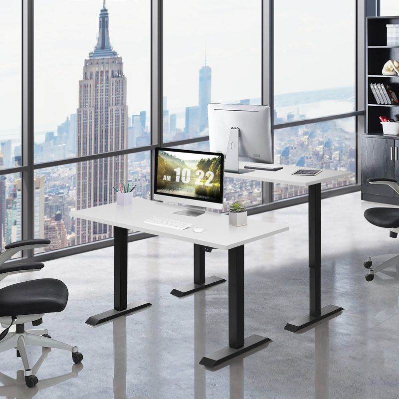 Costway 48'' Electric Sit to Stand Desk Adjustable Standing Workstation, 4 of 11