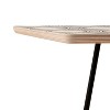 Square Holli Zollinger Playa Diamond Side Table Black/Black - Deny Designs: Minimalistic, Stain-Resistant, Steel Legs - 3 of 4
