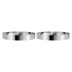 Unique Bargains Stainless Steel Seamless Nonstick Mirror Coating Round Cake Ring 2 Pcs - 1 of 4
