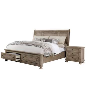 2pc Queen Earl Bedroom Set with Nightstand Gray - HOMES: Inside + Out
