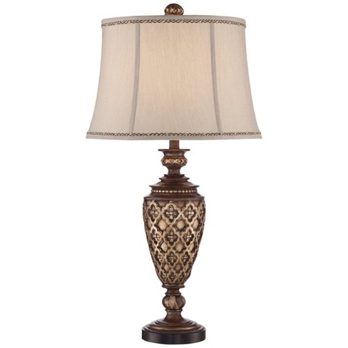 Barnes And Ivy Traditional Table Lamp Light Bronze Urn Bell Shade