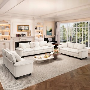 Captiva Designs Cloud Modular 7PC Sectional Sofa Set, Oversized U-Shaped Couch with Lounge Comfort, Corduroy & Chenille Fabric - 1 of 4