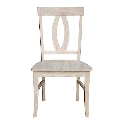 Unfinished Wood High Back Upholstered Microfiber Side Chair