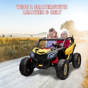 24V Ride On Car for Kids with Remote Control, Battery Powered Off-Road UTV, 4 Shock Absorbers, 6 Mph Max Speed, MP3, Lights, Electric Car - 1 of 4