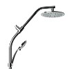 Shower Rail Kit 6-Spray Round High Pressure Handheld with Rain Showerhead, Slide Rail, Drill-free Installation in Chrome - 2 of 4