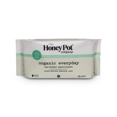 The Honey Pot Company, Non-Herbal Pantiliners, Organic Cotton Cover - 30ct