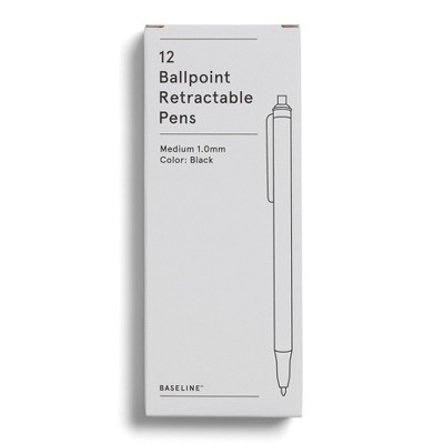 Staples Ballpoint Retractable Pens Medium Point Black BL58253