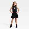 Zenzi Girls' Bow Fit and Flare Dress - Black - 3 of 3
