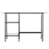 NicBex Computer Desk Reading Table with 2 Open Shelves&Tempered Glass Top,Minimalist Home Office Desk for Study&Office,Home Workstation,Black - 3 of 4