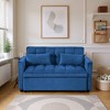 Sapphtopaz 52.75" Pull-out Couch Sofa - Convertible Sleeper Sofa Bed with Comfortable Upholstery, Space-Saving Furniture for Living Room, Bedroom - 2 of 3