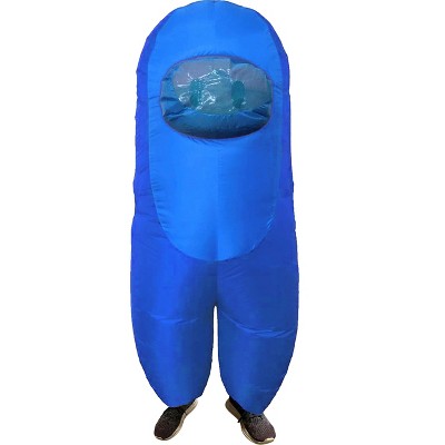Amongst Us Imposter Sus Crewmate Inflatable Adult Costume Blue | Standard