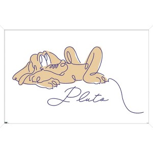 Trends International Disney Simple Moments Line Art - Pluto Framed Wall Poster Prints - 1 of 4