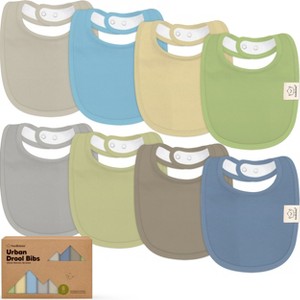 KeaBabies 8pk Organic Baby Bibs for Boy, Baby Drool Bib for Baby Boys and Girls, Newborn Teething Bibs - 1 of 4