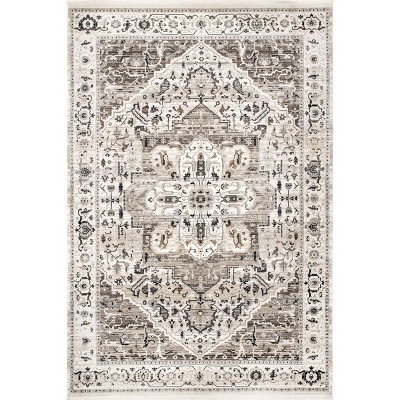 Nuloom Oliveira Floral Medallion Fringe Indoor Area Rug
