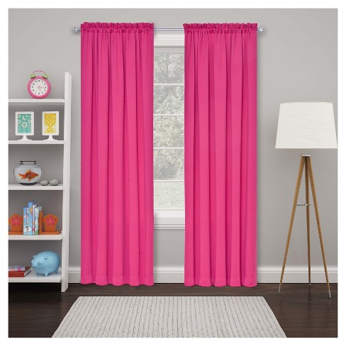26 X84 2pk Tricia Room Darkening Blackout Window Curtain Pink