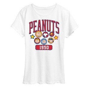 Women's - Peanuts - Peanuts Crew Athletic Short Sleeve Graphic T-Shirt - 1 of 4