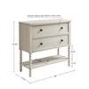 PAGED Elegant Nightstand Accent Bedside Table with Solid Wood Frame and Turned Legs for Bedroom - 4 of 4