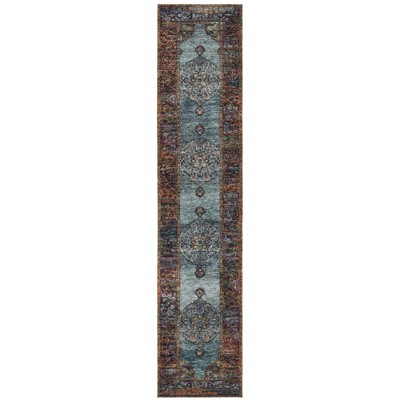 Oriental Weavers Andorra 7139A Blue/ Multi Indoor Area Rug - 2'6" x 12'