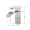 Single Handle Waterfall Spout Bathroom Vanity Sink Faucet - 4 of 4