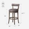 Maven Lane Alexander Swivel Bar Stool with Faux Leather 31" - 2 of 4