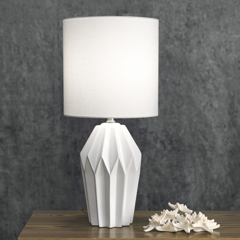 nuLOOM Bryan Ceramic 24" Table Lamp Lighting - White 24" H x 11" W x 11" D, 2 of 8