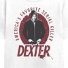Dexter America's Favorite Serial Killer Adult White Crew Neck Short Sleeve T-shirt - 2 of 3