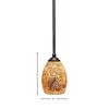 Toltec Lighting Zilo 1 - Light Pendant in  Dark Granite with 5" Gold Fusion Shade - 2 of 2