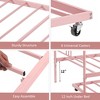GustoWave Twin Daybed with Trundle, Sturdy Metal Day Bed with Steel Slat Support, Twin Sofa Bed with Arched Headboard - 4 of 4
