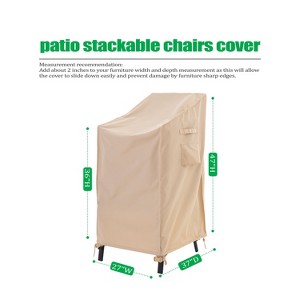 F&J Outdoors Premium Waterproof Outdoor Patio Chair Cover - Beige - 1 of 4