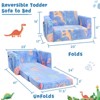 Inhand Kids Sofa, 2-in-1 Soft Toddler Couch Fold Out, Toddler Chair Comfy with Cute Designs, Convertible Sofa to Lounger for Girls and Boys - 2 of 4