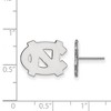 Black Bow Jewelry 14k White Gold North Carolina Tar Heels NCAA Post Earrings - 2 of 3